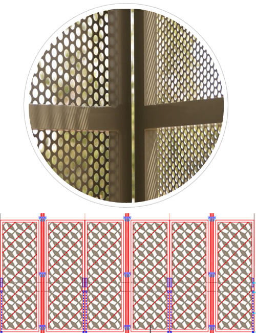 Metal Shade Composed with Perforated Steel